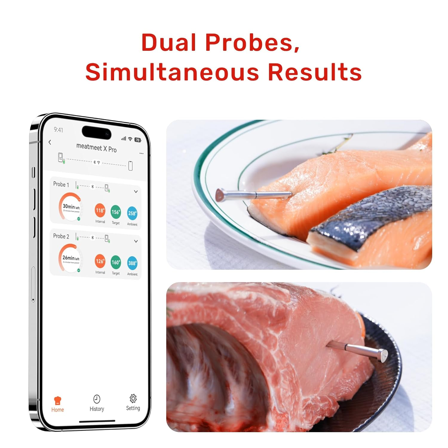 Smart Bluetooth Meat Thermometer with Dual Temperature Probes - Image 4