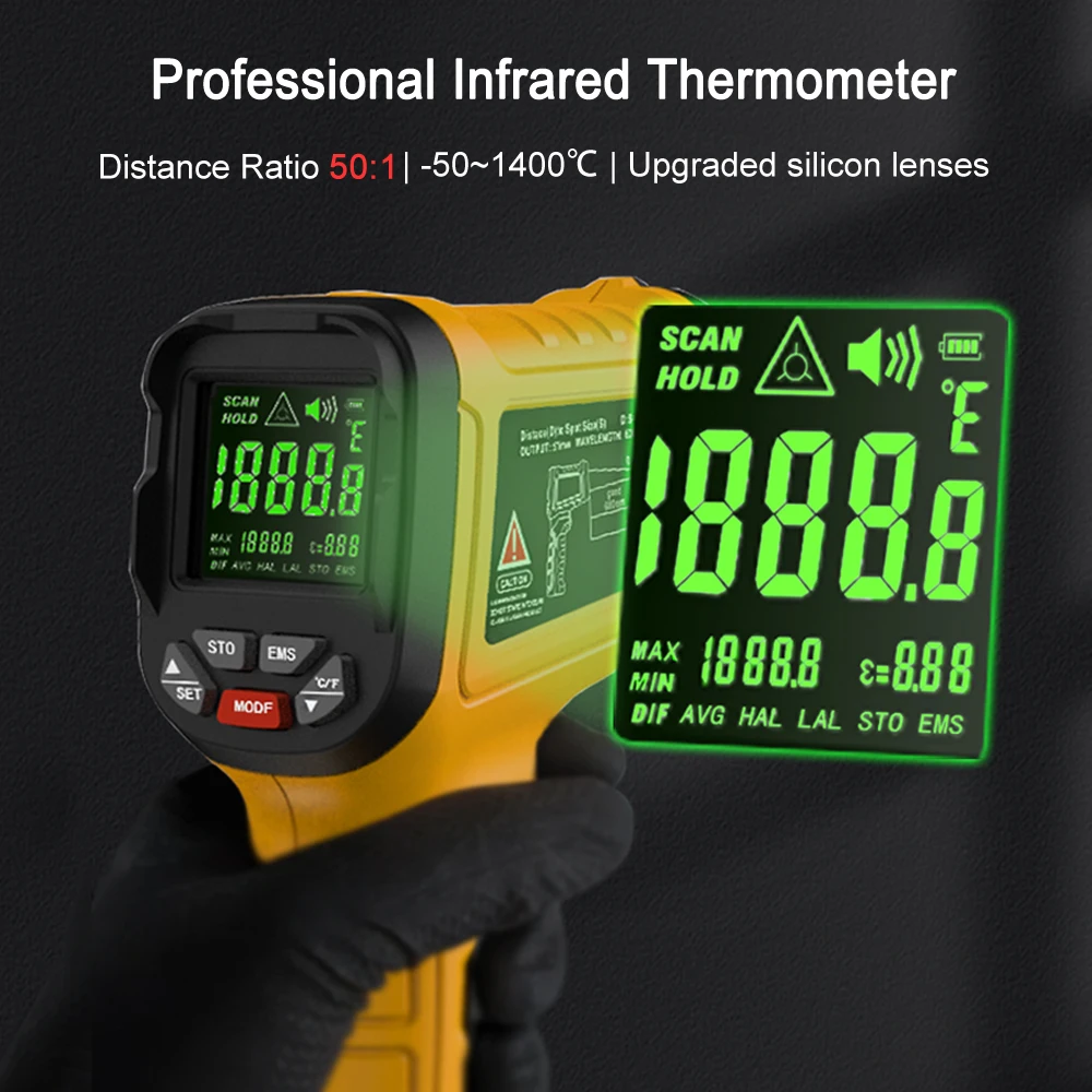 Professional Digital Infrared Laser Thermometer with LCD Display - Image 2